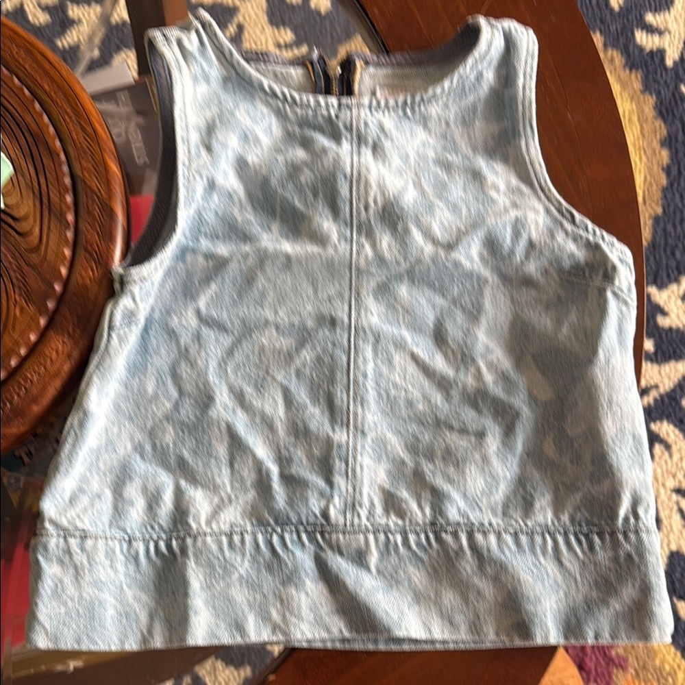Zara Kids Light Blue Denim Tank Top